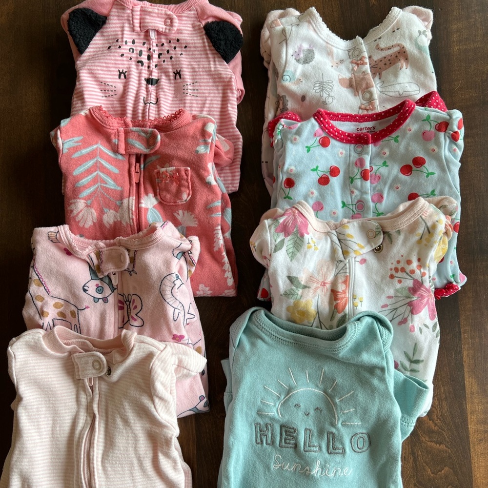 Newborn Girl Sleep n Play Lot